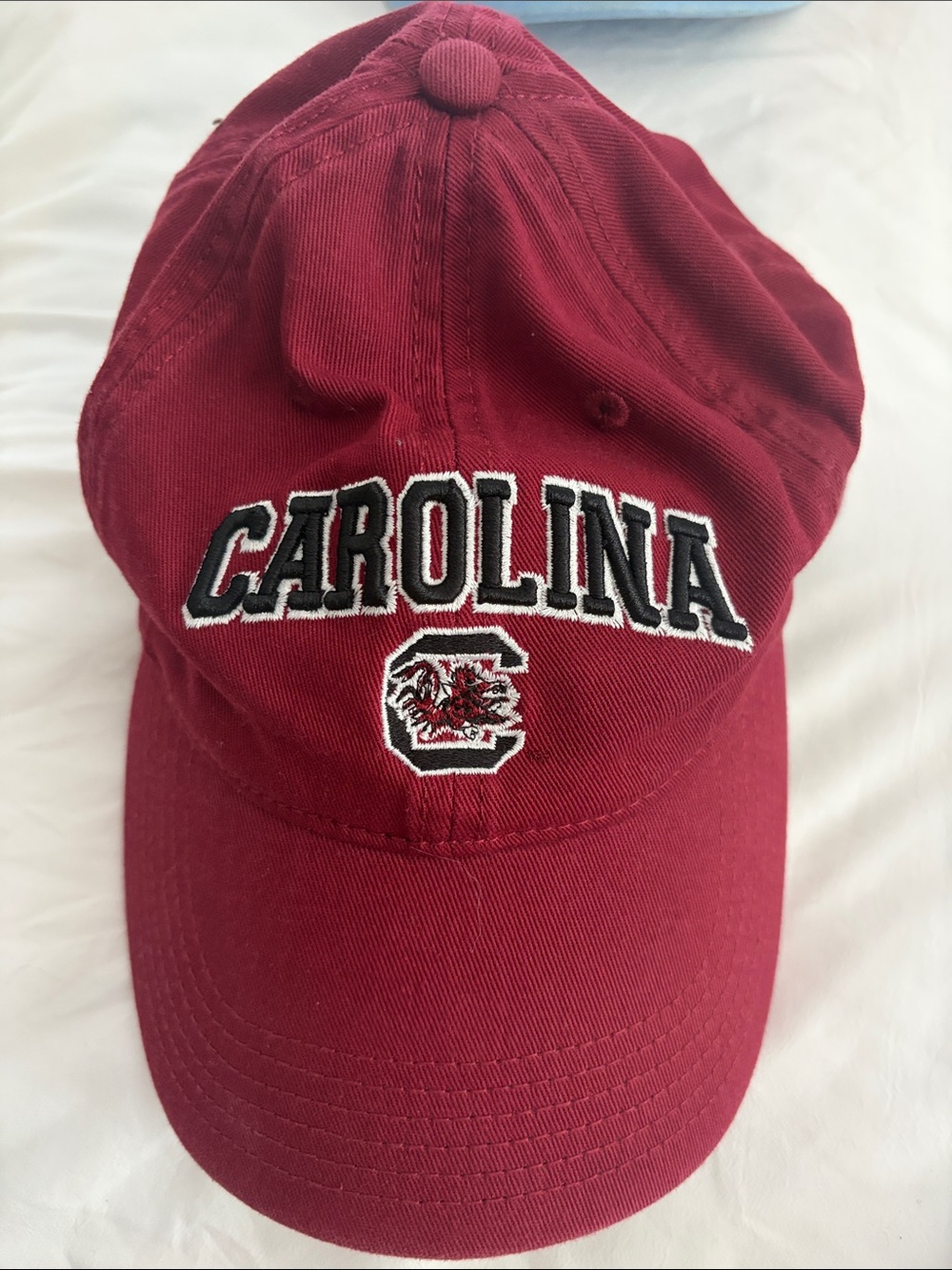 South Carolina University hat maroon with black embroidered letter’s and mascot